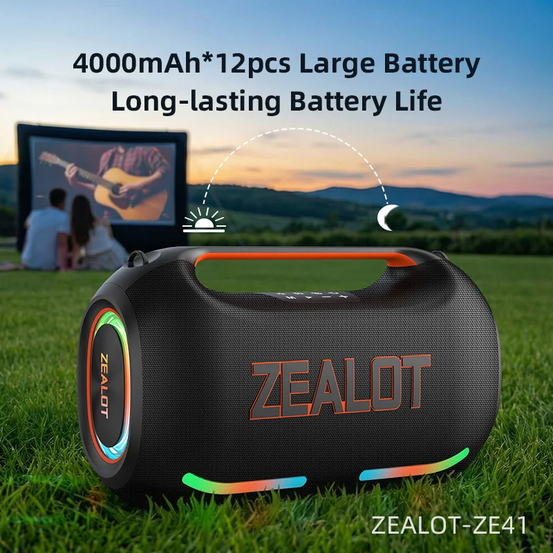 ZEALOT ZE41 250W Portable Speaker - IPX6 Waterproof Party Speaker