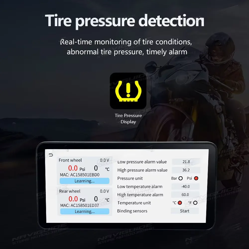 TPMS - Tire Pressure Real-time Monitoring