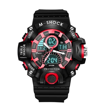 New dual electronic watch authentic fashion sports multi-functional electronic watch lovers popular men's waterproof watch