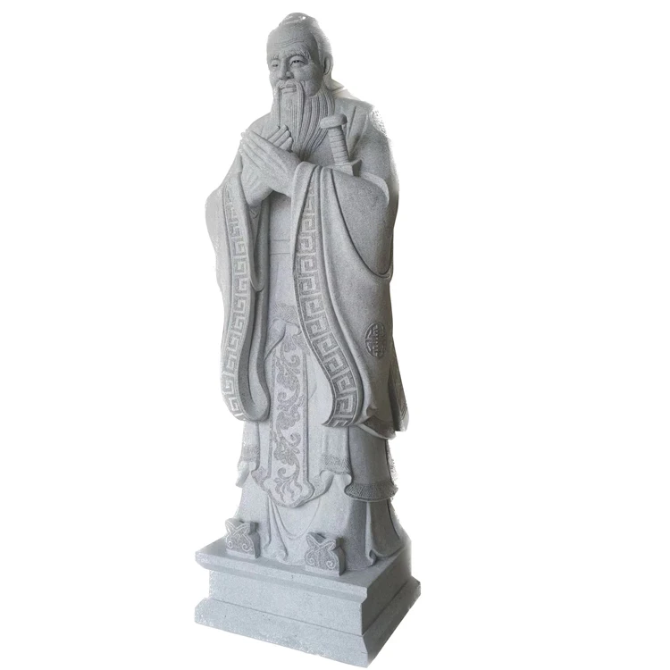 中国カスタマイズされた屋外装飾大きな石の図孔子像とKong Zi彫刻販売