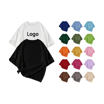 OEM Embossing Printing Clothes Logo Design Service Cotton Tshirt Custom Emboss Print T shirt For Women