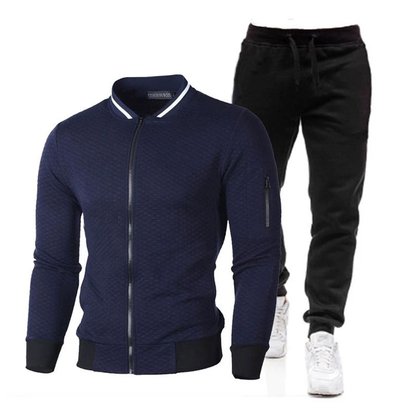 New Male Ropa Deportiva Zipper Stand Collar Hoodie Coat Men's Traje De  Solid Color Cardigan Sweatsuit - Buy Men Coat Suit,Mens Sweat Suit Zip To  Close Pants,Traje De Ropa Deportiva Product on