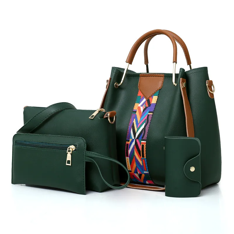 Manufacturer Wholesale Women's Bag 2023 New European And American Fashion 4 Piece Set Bag Portable Shoulder Crossbody Bucket Bag