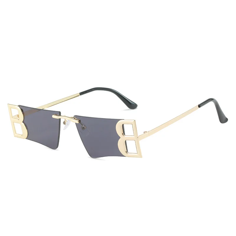 2023 Luxury Fashion Small Frame B Letters Sunglasses Women display picture 1