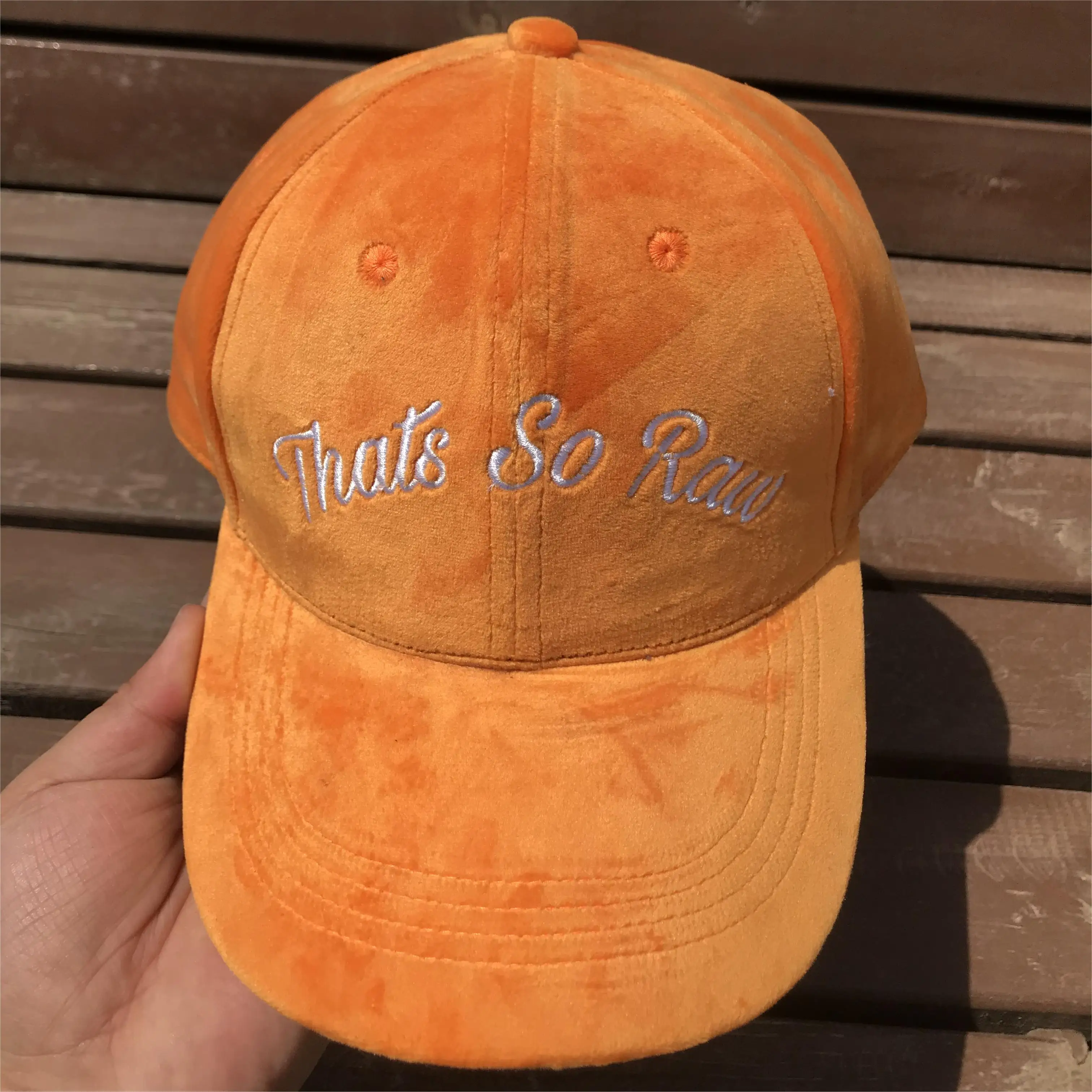 Factory Price Custom Winter Velvet Baseball Caps Hats With Embroidered