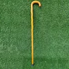 One-piece twisted yellow solid wood cane