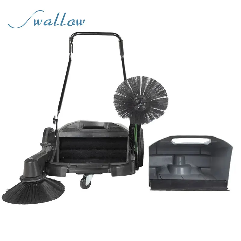 New Walk-Behind Floor Sweeping Machine Manual Street Sweeper with Core Motor Component Ground Cleaning Machine for Hotels