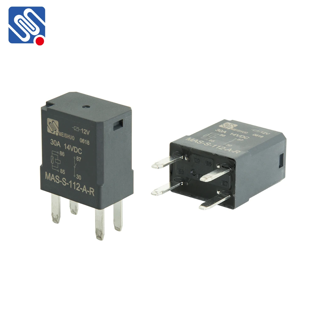 Meishuo MAS-S-112-A-R 30A ISO Auto Relay 12v 4 Pin Relay for Car Central Control Box 14VDC