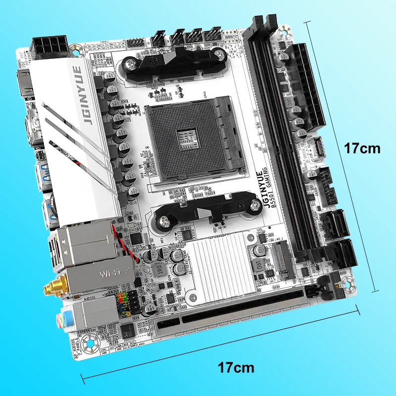 JGINYUE B550I Gaming Mini ITX Motherboard - Supports AMD Ryzen