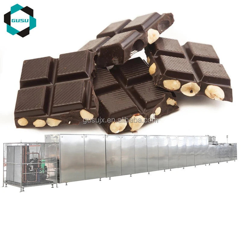 GUSU Automatic Chocolate Production Line Chocolate Making Machine for Filled Chocolate Nuts Chocolate