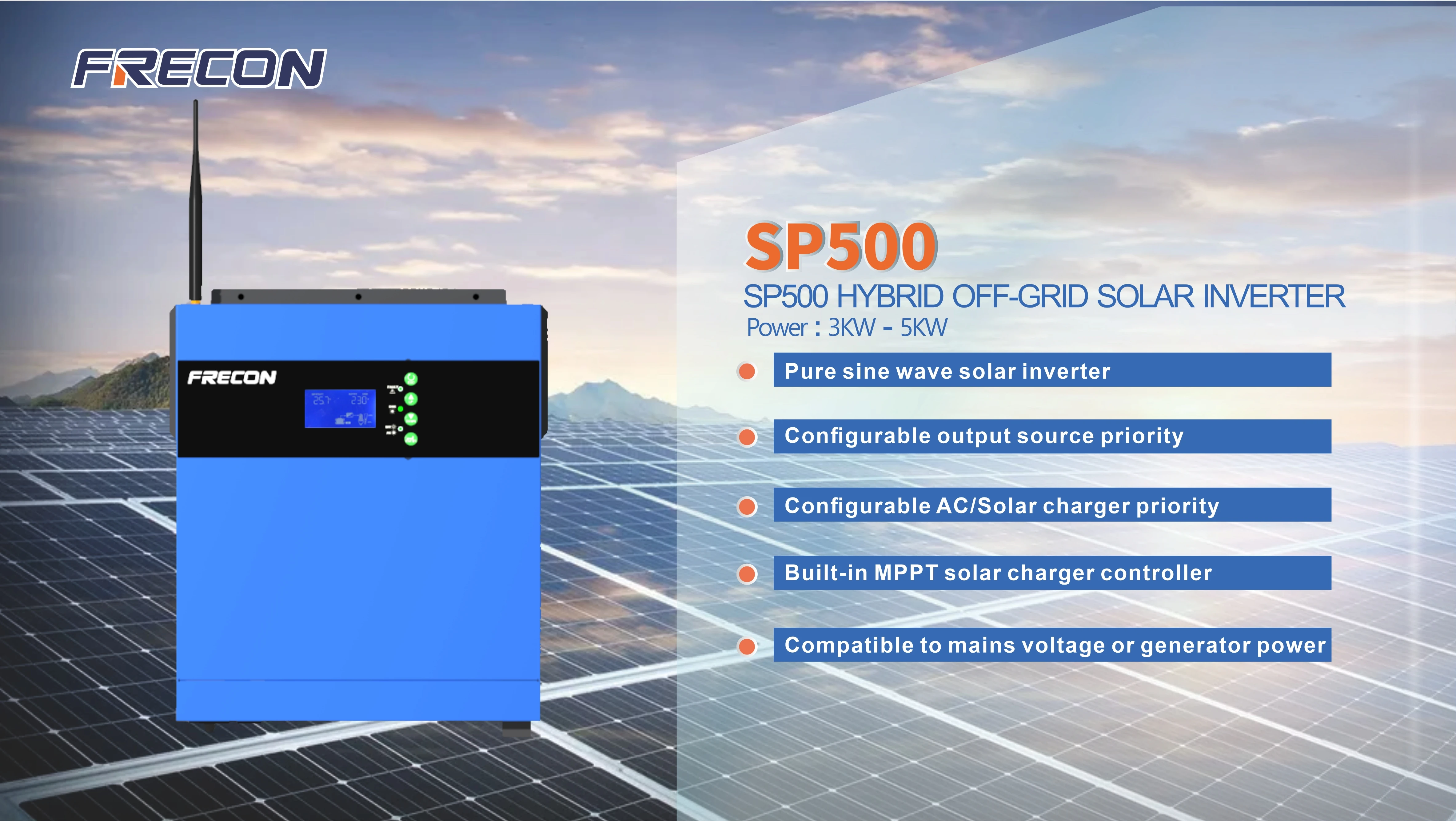 5kw Off Grid Solar Hybrid Inverter 48vdc 7000w Single Phase 9000w 5kv ...