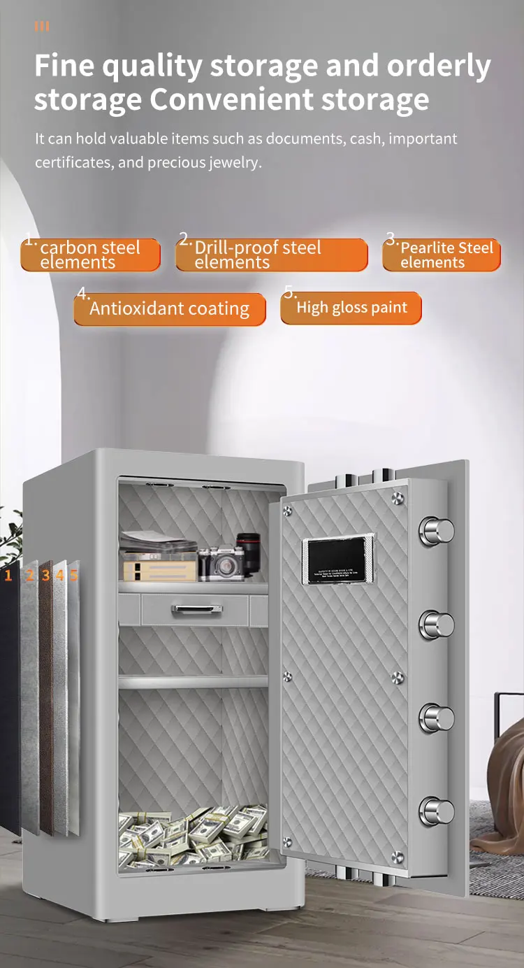 CEQSAFE Home Security Steel Locker Intelligent Electronic Digital Lock Anti-theft Fingerprint Safe with TUYA APP WIFI details