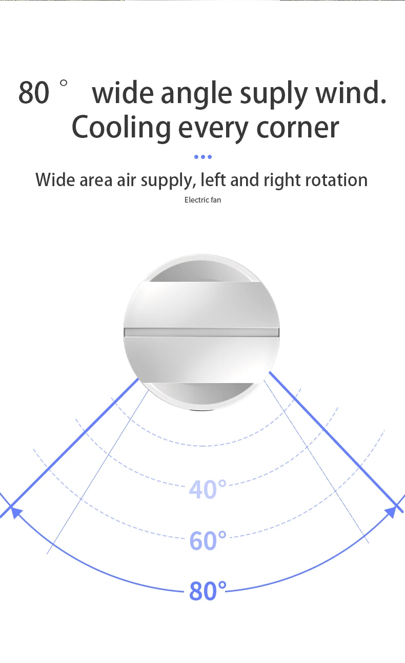 2023 Stand Bladeless Table Fan Air Cooling Leafless Fan Smart Life App