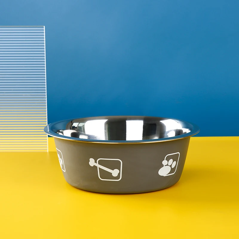 Double Layer Pet Bowl Dog Bowl Quality Non-slip Stainless Steel Sleeve ...