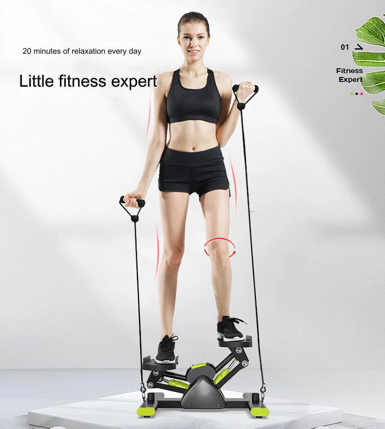 Household Mini Hydraulic Stepper With Drawstring Floor Mat Fitness ...
