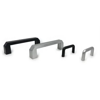 ABS Handle Black Silver Industrial Hardware Pull Handles U-shape