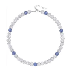 Collana Con Perline A Strass Ispirata Al Baseball - Bling Ice Collection - Regalo Per Fan Dello Sport - 3