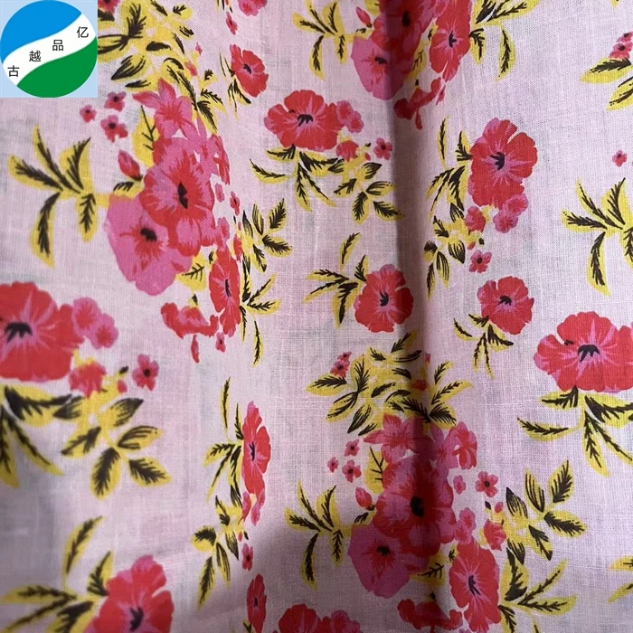 New arrival 9088 100% cotton print stock fabric A grade woven cheap new design for dress shirt