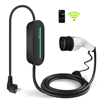 Home Portable EV Charger 16A Single Phase 3.6kW Type 2 EV Plug Level 2 EVSE with Wifi APP Control for EV Home Charging