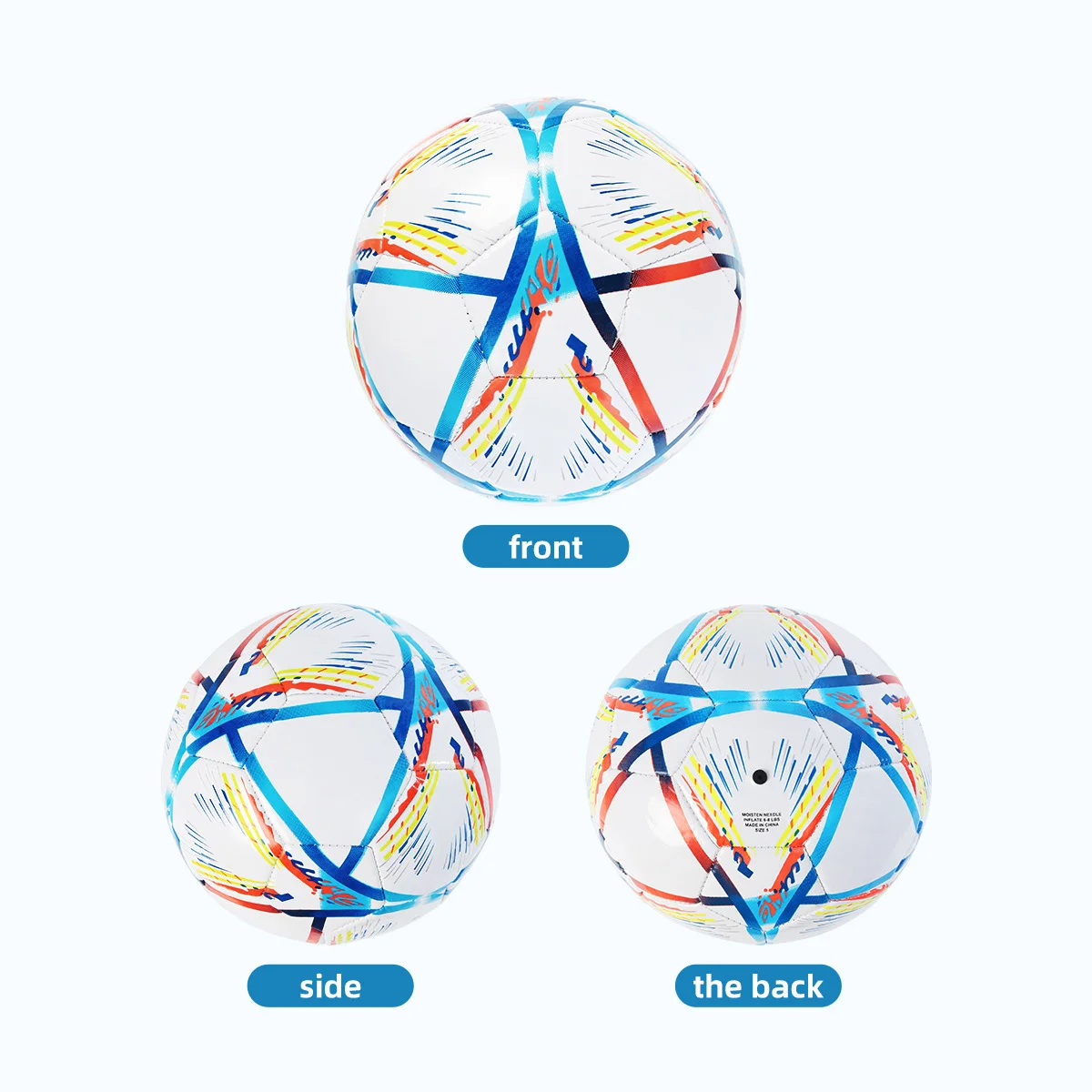 New Style PVC Machine Stitched Soccer Football Balls Professional Size 5 for Official Match