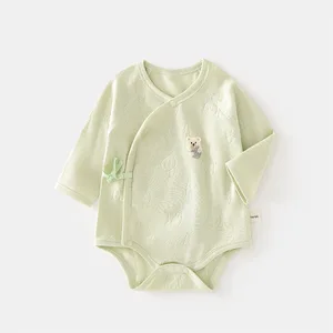 New Unisex Baby Clothes Spring Autumn Long Sleeve Jacquard Bodysuit Jumpsuit Seamless Knitted Cartoon Romper 100% Cotton