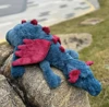 Drago blu e rosso da 50 cm