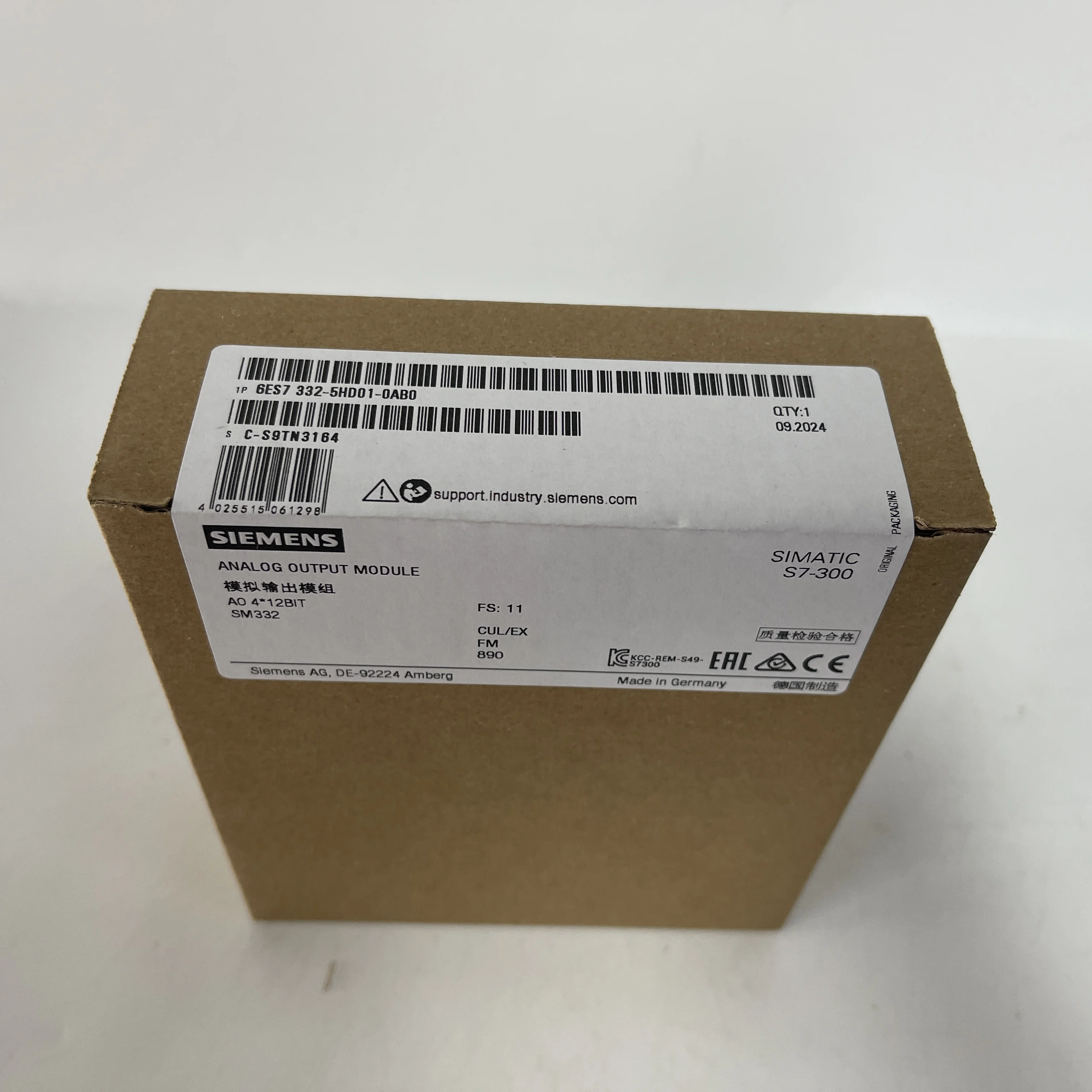 SIEMENS Analog Output Module (SIMATIC S7‑300) 6ES7332‑5HD01‑0AB0 SIEMENS Analog Output Module (SIMATIC S7‑300) 6ES7332‑5HD01‑0AB0