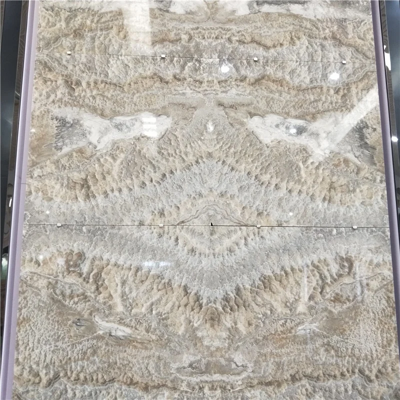 product book match hotel wall background panel slab design light brown onyx slab stone for villa interior design-1