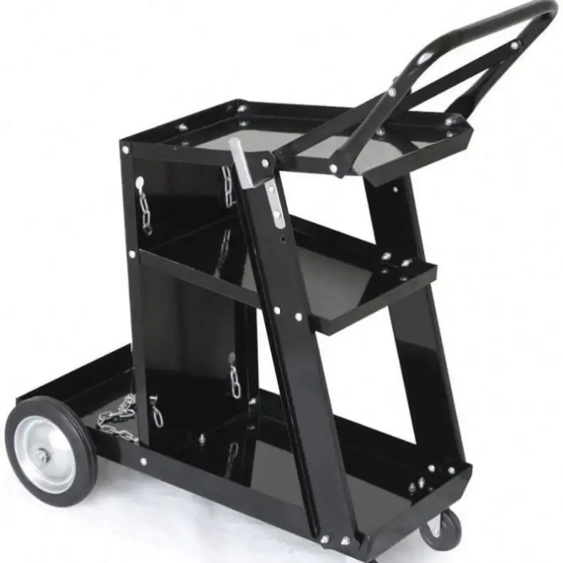 Welding Cart Heavy Duty Welder MIG Universal Gas Cylinder Steel Welding Machine Trolley Cart With Chain Handle and Drawers