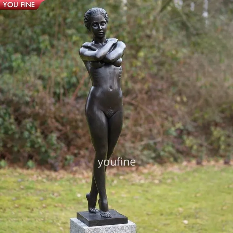 ブロンズ製裸体女性像 180cm 高さ 手彫り彫刻 芸術作品