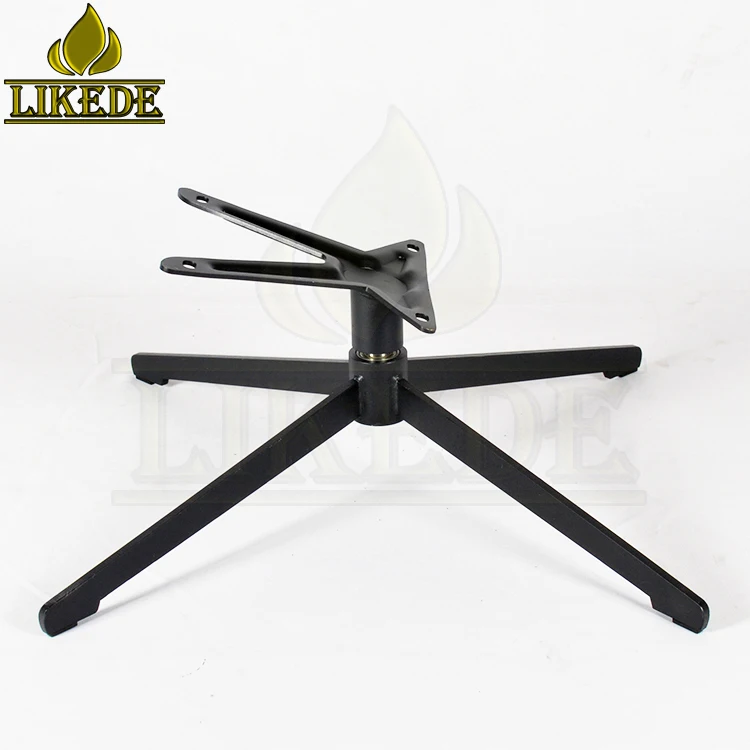 Tilt Beveled Top Plate Black Steel Iron Easy Swivel Rotating Furniture Legs Chair Base With Stylish Design