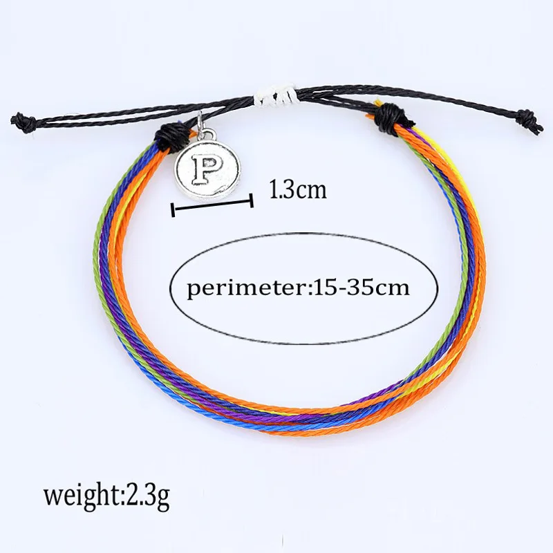Custom Waterproof Wax Coated Rope Handmade Adjustable Trendy Summer