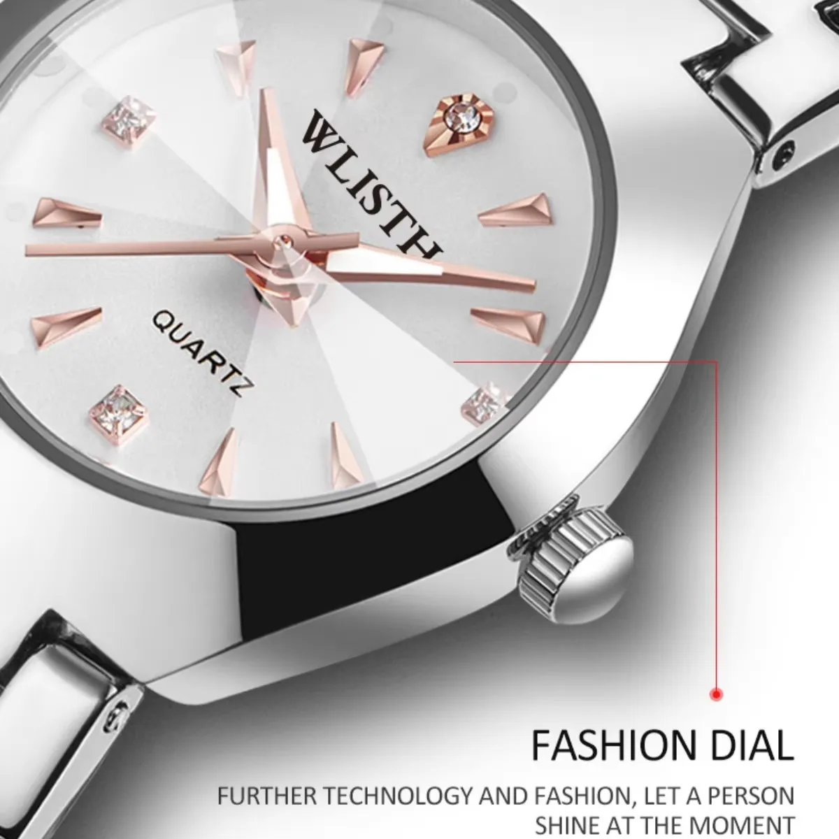 Wlisth S541 Stainless Steel Couple Lovers Watch Luxury