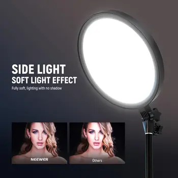 NEEWER Basics 12" 24W Large Ring Light with 68" Stand/Phone Holder/Remote for iPhone Video Recording Selfie Streaming Makeup detail image