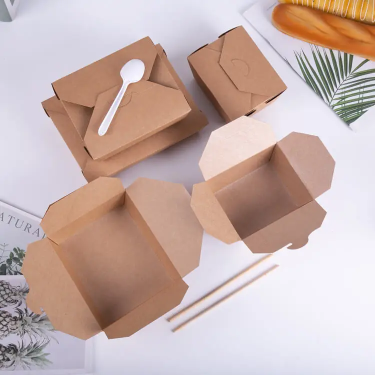 ABENA Gastro Line Disposable Kraft Boxes Takeaway Boxes | 50 Pack