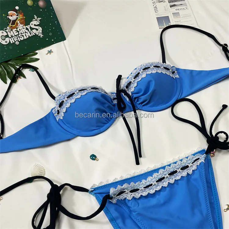 Italian Recycled Bathing Suits Best Brazilian Thong Bikini Swimwear Curvy Women Strapless Solid Checkered Plaid Similar Bra