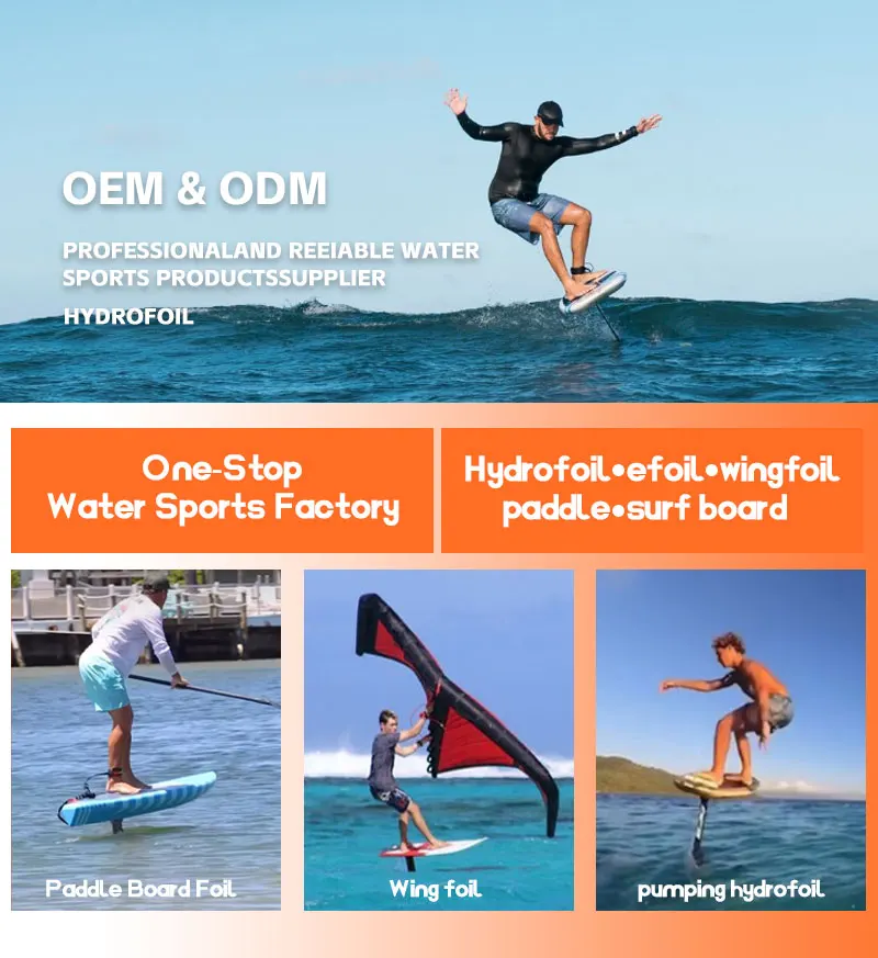 Oem Full Carbon Fiber Efoil Various Sizes Aluminum Carbon Hydrofoil Set