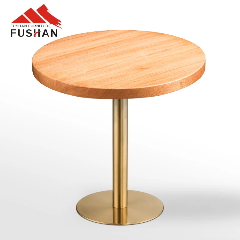 FUSHAN furniture customized solid wood dining tale top for restaurant