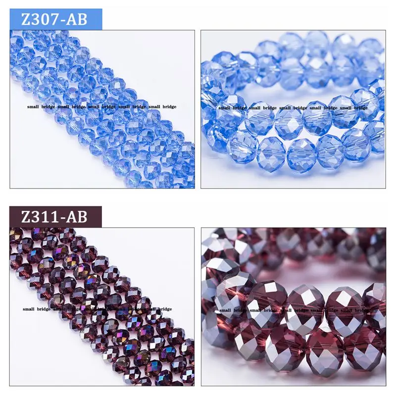 Wholesale Jewelry Making Diy All Colors 4mm 6mm Crystal Glass Beads AB Color Spacer Faceted Glass Beads For Jewelry Making details