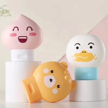 100ML Mini Lovely Bear Peach Duck Shape Emulsion for Skin Care with Essential Oil and Lotion Bottle with Flip Cap