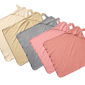 Baby Item Baby Clothes Wholesale Plant Dye Natural Dye Hooded Towels 100% Cotton Swaddle Sleep Sack Baby Blanket