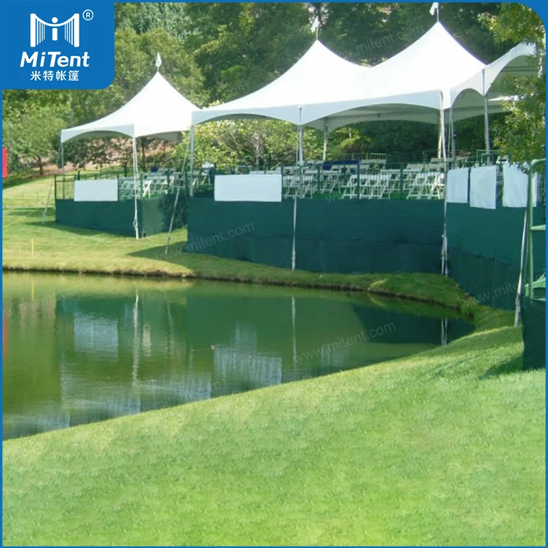 50 Seats Canopy Tent with Tables and Chairs 6x12m Party Tent UV Resistant