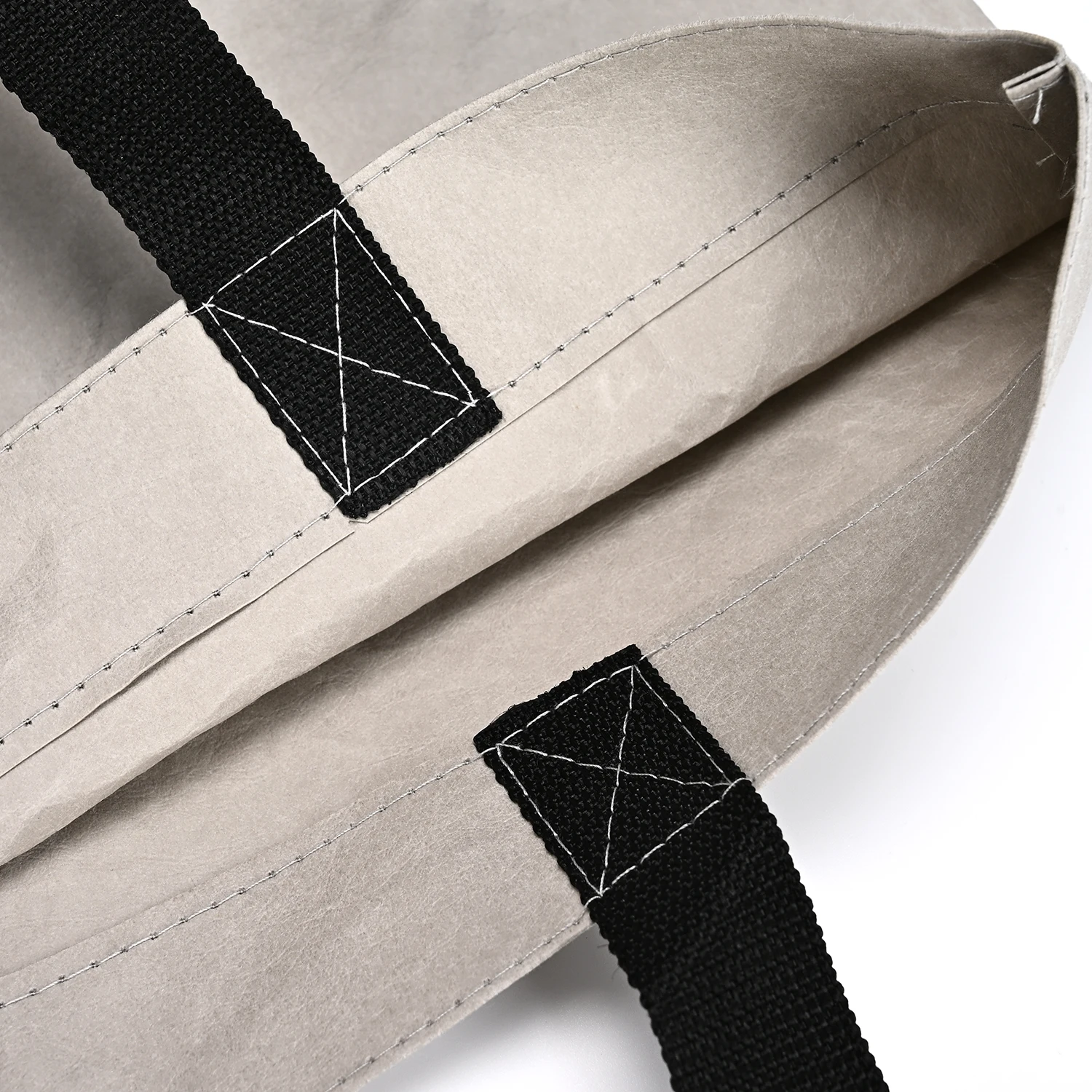 Shopping Bag Single Shoulder Handbag Dupont Paper Tote Bag Washable Kraft Paper with Cotton Linen Lining Natural Ecobags supplier