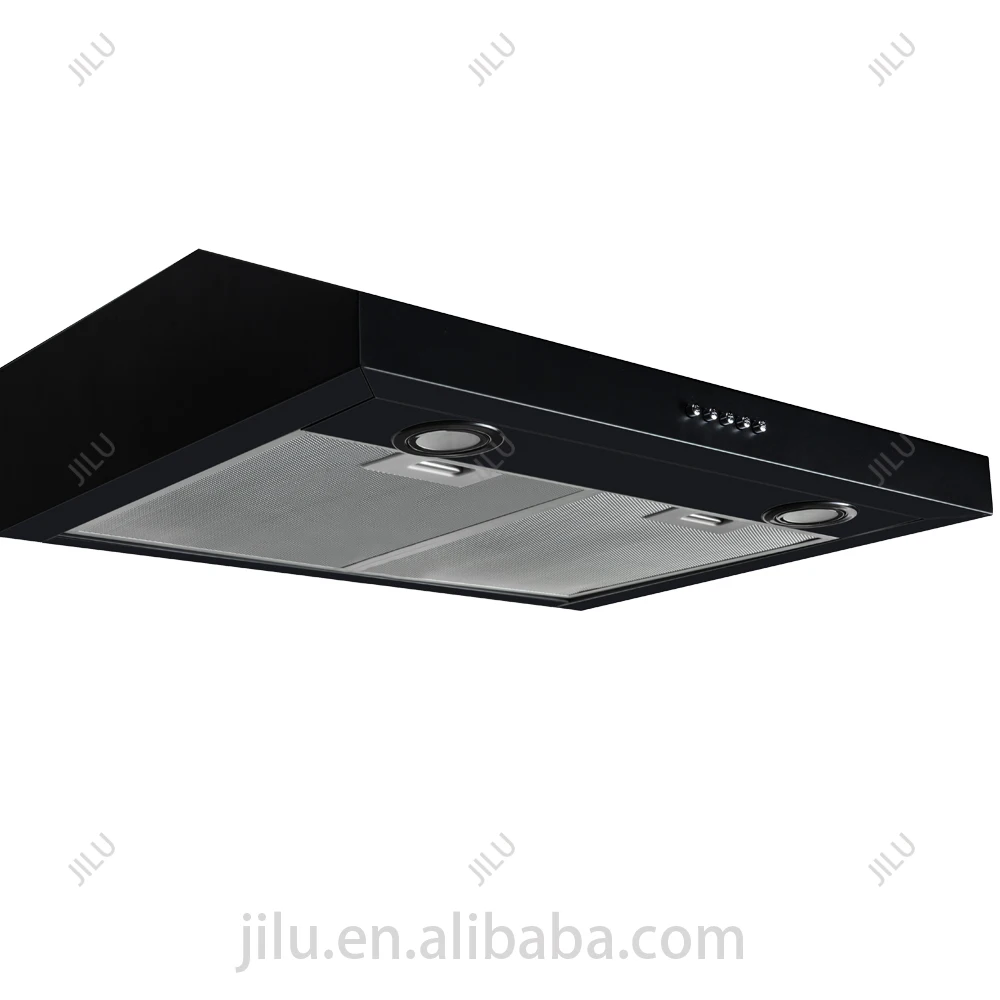 300-CFM Under-Cabinet Electric Range Hood for Kitchen Exhaust US black Stainless Steel Vented Rear Duct for Household Use factory