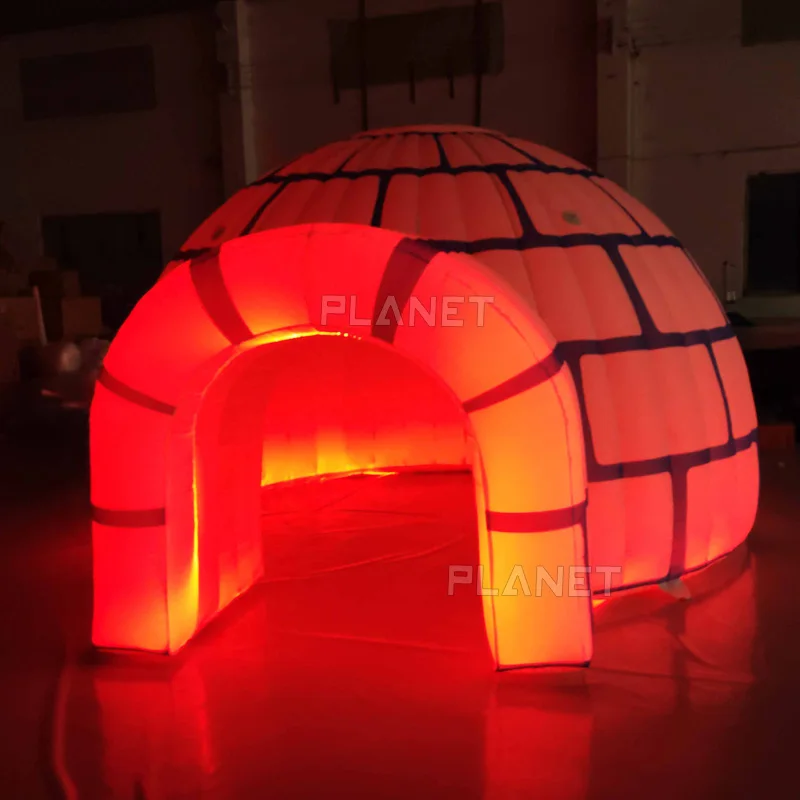 Giant Oxford Cloth Colorful Snow Igloo House Party Tent Inflatable Ice Tent for Event