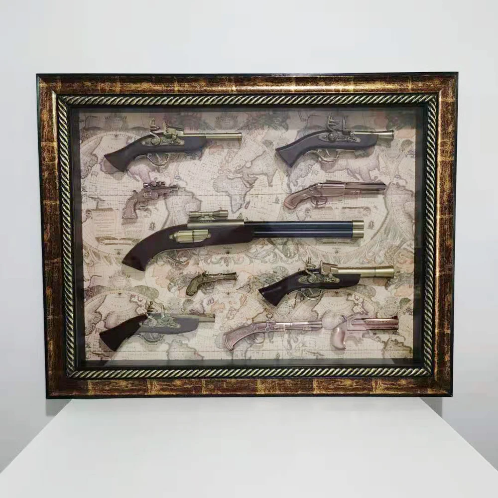 Metal Swords and Axes Wall Picture Frame Decor Arts Wall Framed Photo Frame