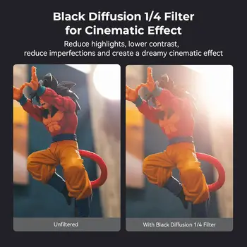 SmallRig 4 X 5.65 Square Black Diffusion 1/4" Filter, Dreamy Cinematic Effect, 4mm Thick Multi Layer Coating, Compatible With 4 detail image