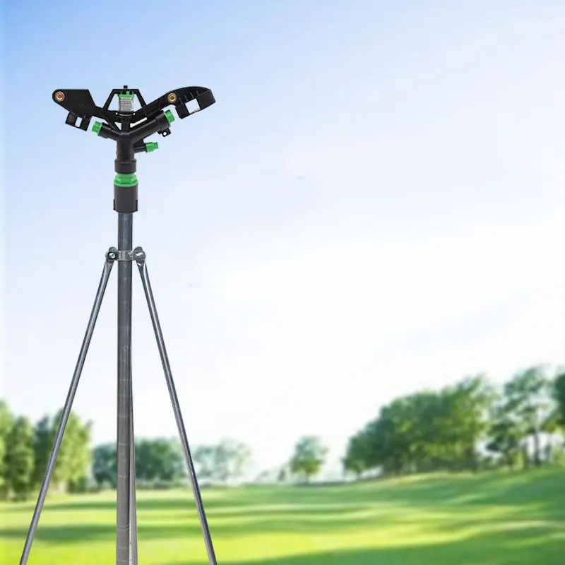 Adjustable Garden Water Sprinkler Rotary Brass Dual Arm Sprinkler 3/4 Agricultural Sprinkler Irrigation System