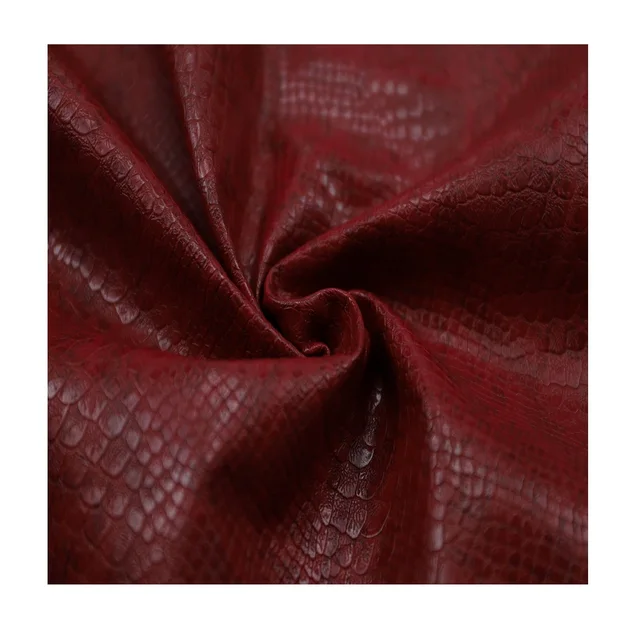 Eco-Friendly Recycled Soundmuffling Softness 0.6MM Snake Skin Artificial PVC Rexine PU Faux Leather