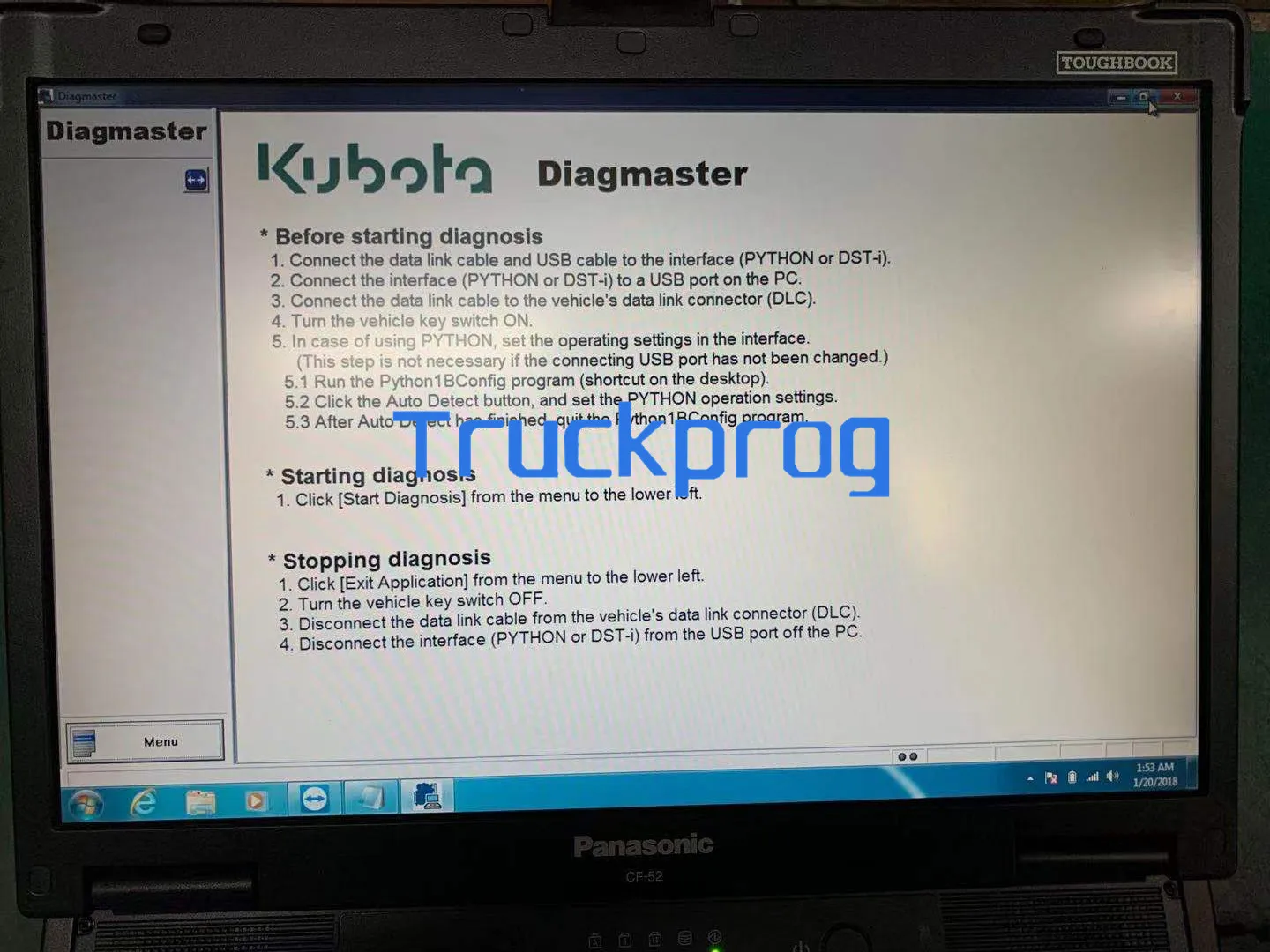 For Kubota Diagnostic Tool Kubota Diagmaster Python Takeuchi Diagmaster